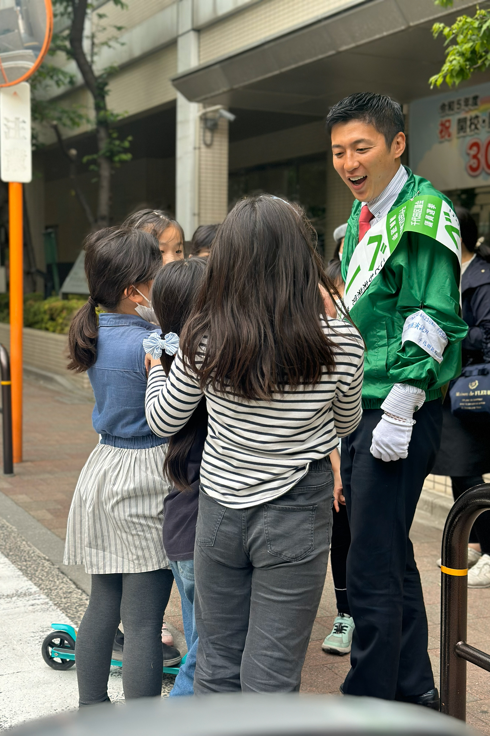 東京都千代田区での選挙活動の様子